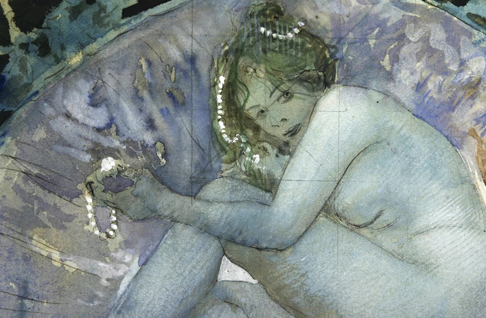 The Pearl in the Shell, vintage artwork by Eduard Veith, 12x8" (A4) Poster