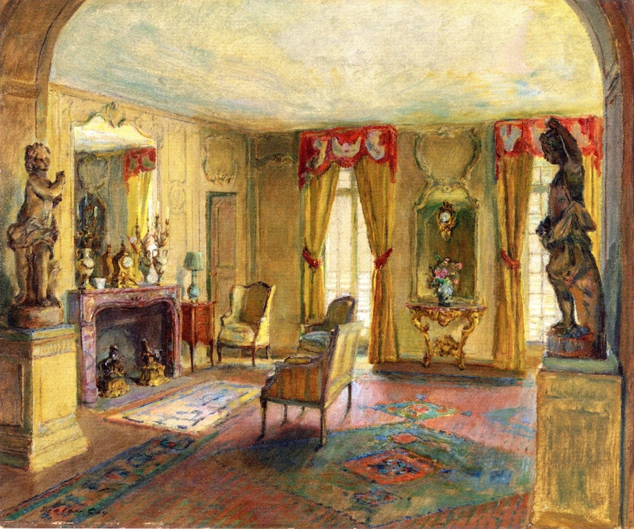 Salon of the Chateau du Breau by Walter Gay,A3(16x12")Poster