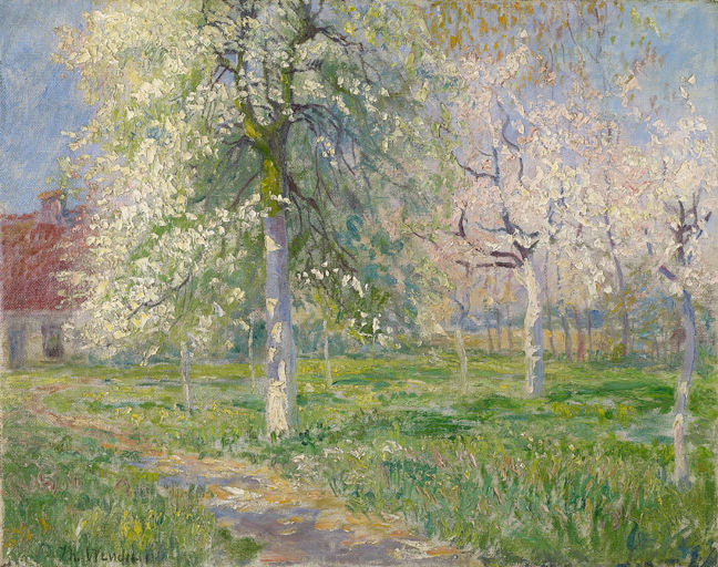 Giverny Farmhouse in Spring by Theodore Wendel,A3(16x12