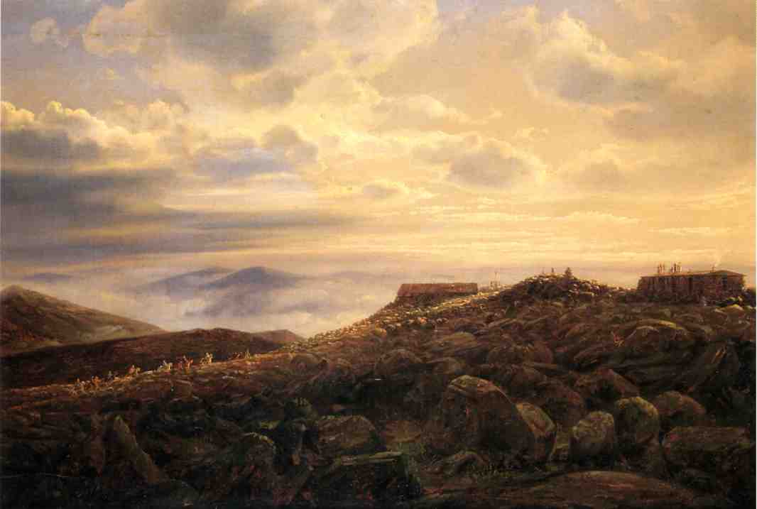 Summit House, Mount Washington, vintage artwork by Ferdinand Reichardt, A3 (16x12") Poster Print