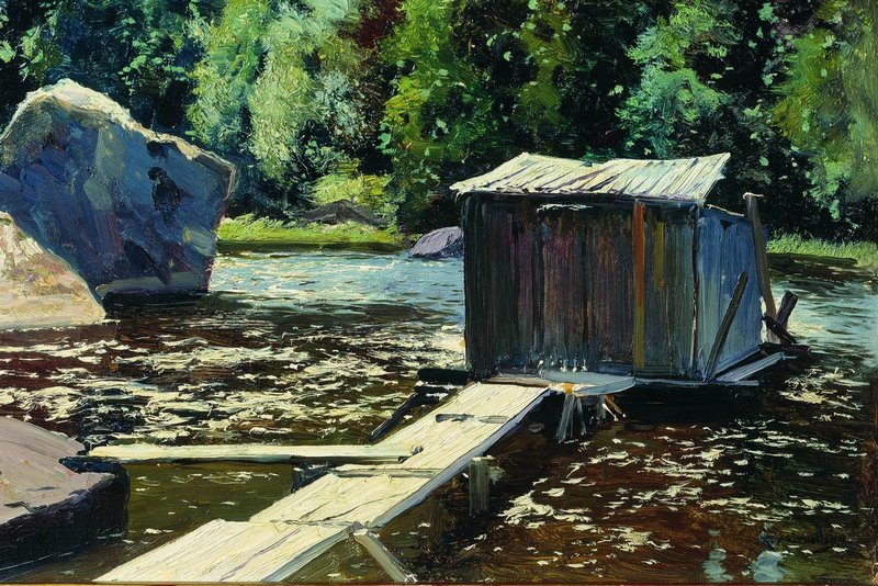 The Bath House by Konstantin Kryzhitsky,A3(16x12")Poster