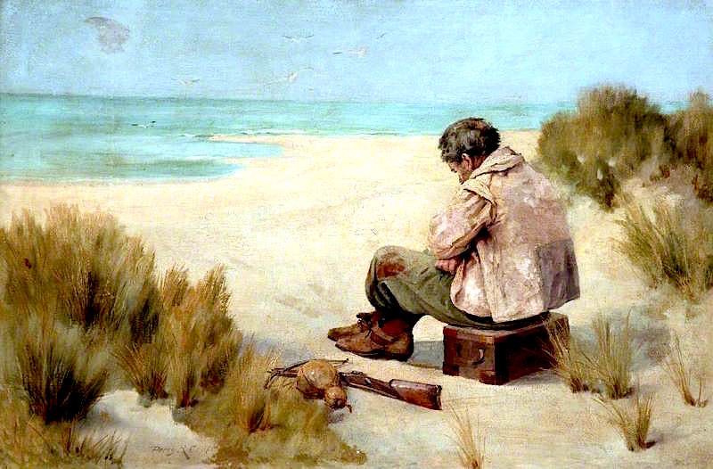 Marooned, vintage artwork by Percy Robert Craft, 12x8" (A4) Poster