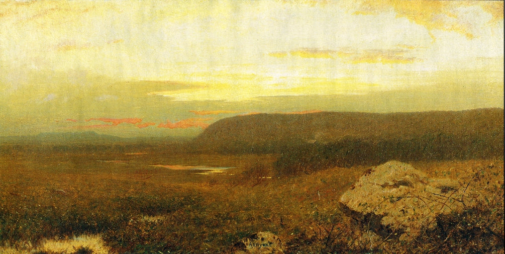 Pink Sunset, vintage artwork by Alexander Helwig Wyant, 12x8" (A4) Poster