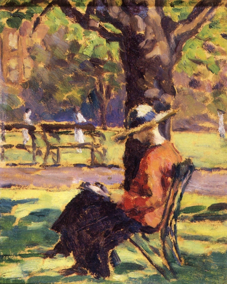 tting in the Gardens in Fitzwilliam Square by Mainie Jellett,16x12(A3) Poster