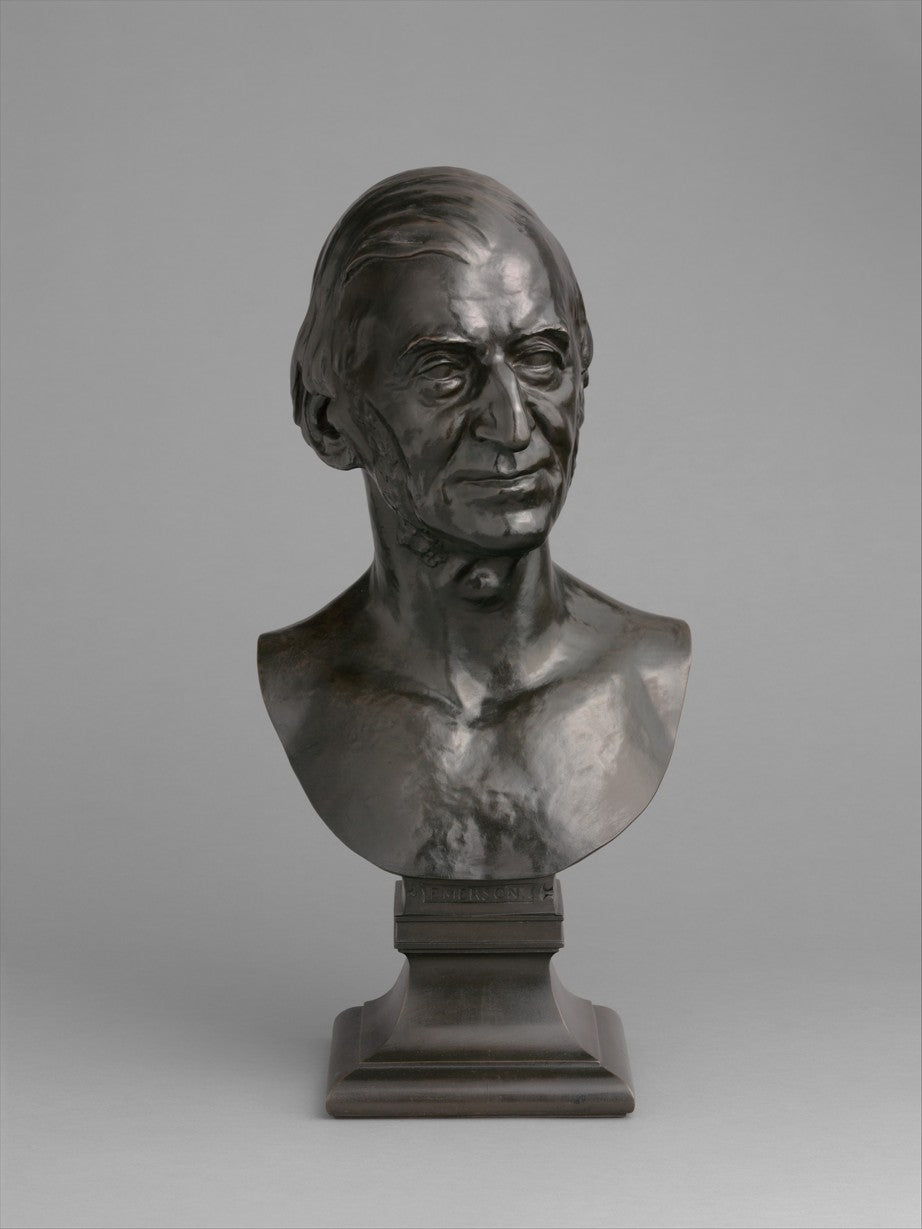 Ralph Waldo Emerson, vintage artwork by Daniel Chester French, 12x8" (A4) Poster