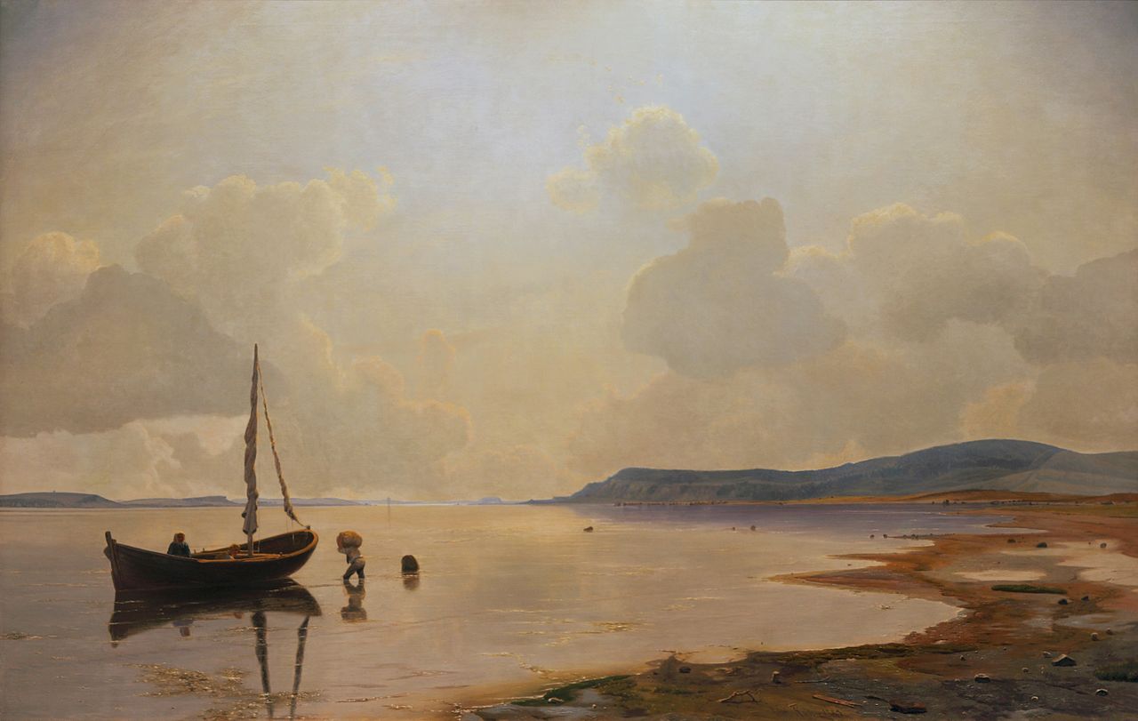 Issefjord, vintage artwork by Vilhelm Kyhn, A3 (16x12") Poster Print
