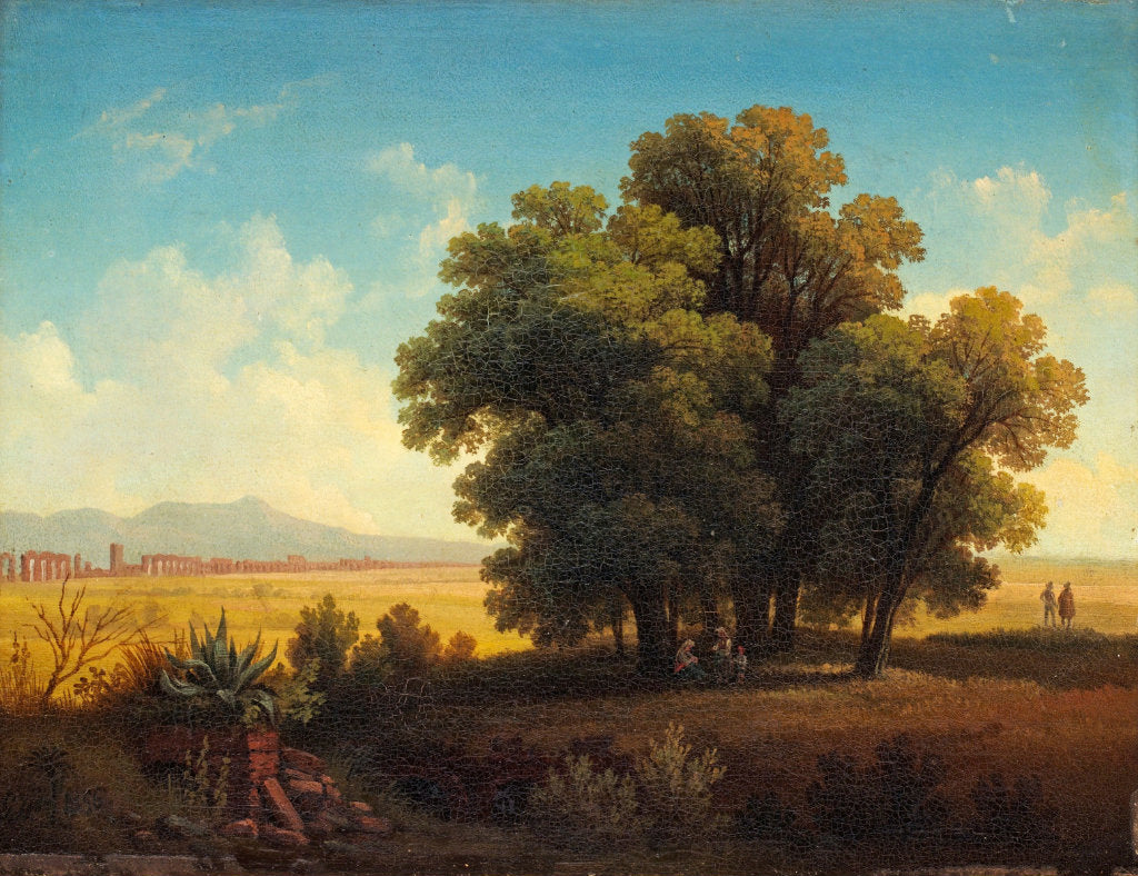 View in Roman Campagna, vintage artwork by Gustaf Wilhelm Palm, A3 (16x12") Poster Print