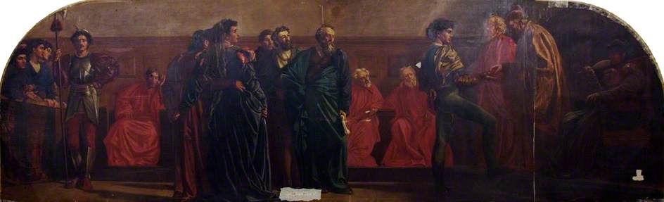 The Distribution of Art Prizes, vintage artwork by Valentine Cameron Prinsep, 12x8" (A4) Poster
