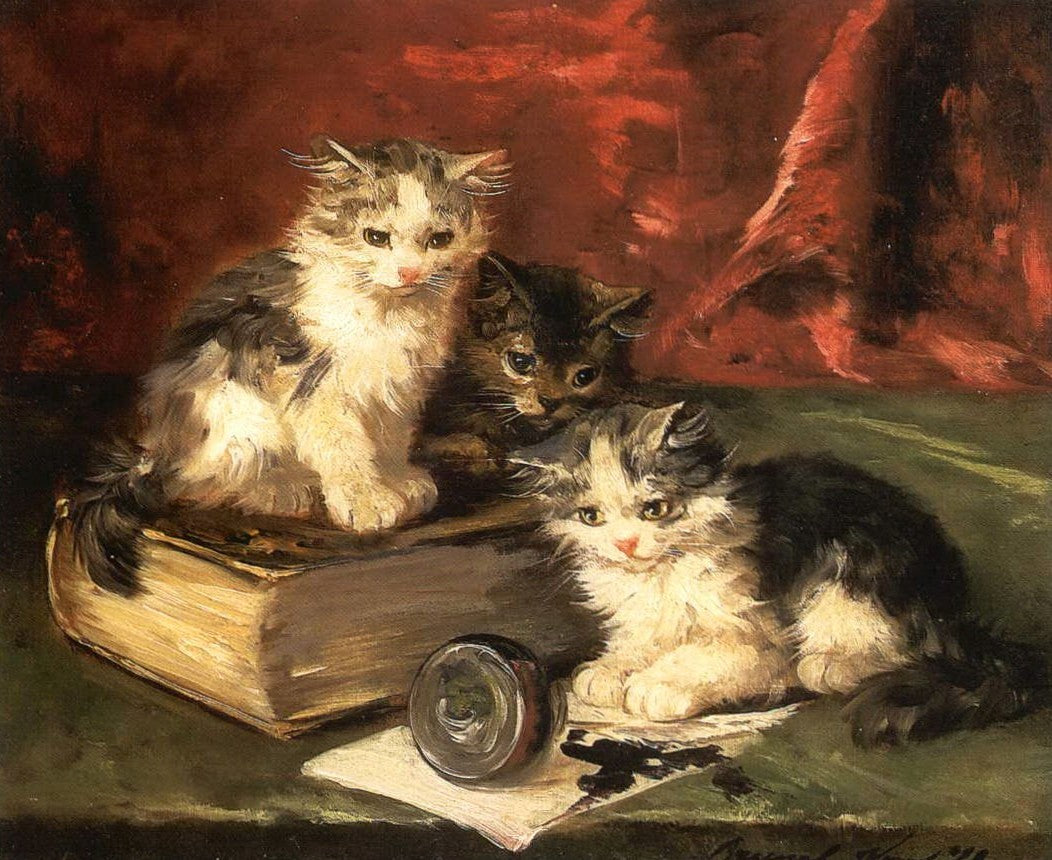 mischief brewing by Alfred Brunel de Neuville,A3(16x12")Poster