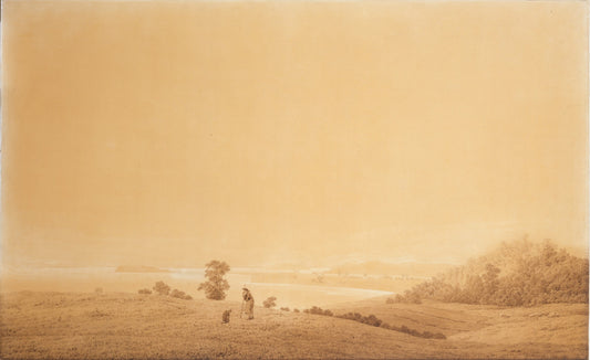 Eastern Coast of Rügen Island with Shepherd, vintage artwork by Caspar David Friedrich, 12x8" (A4) Poster