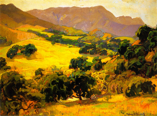 California Oaks, vintage artwork by Franz Bischoff, 12x8" (A4) Poster