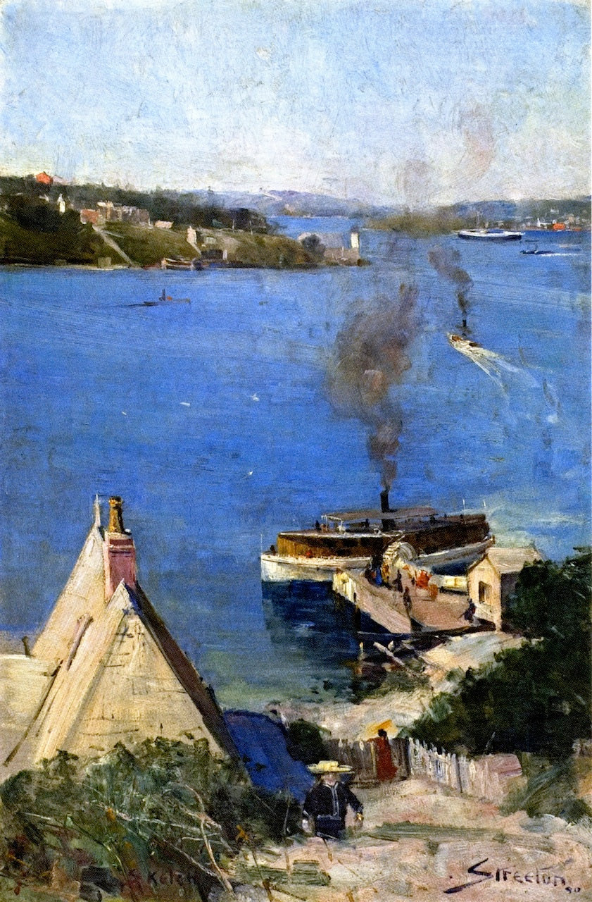 Morning Sketch, vintage artwork by Sir Arthur Streeton, 12x8" (A4) Poster
