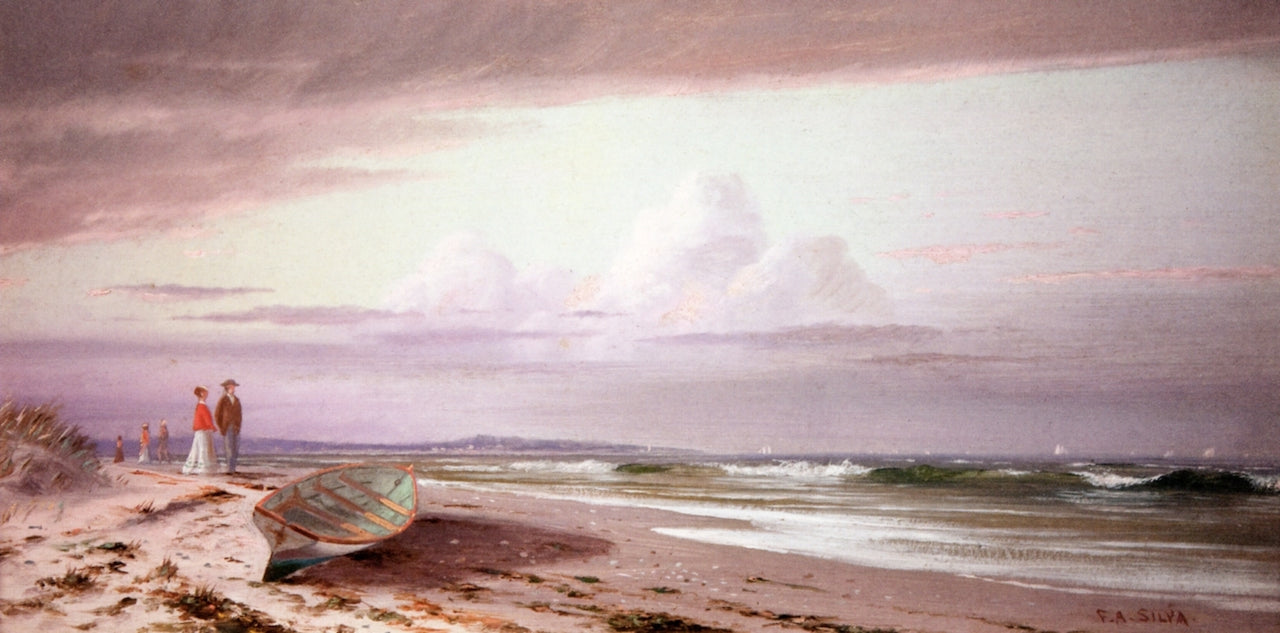 On the Connecticut Shore, vintage artwork by Francis A. Silva, 12x8" (A4) Poster
