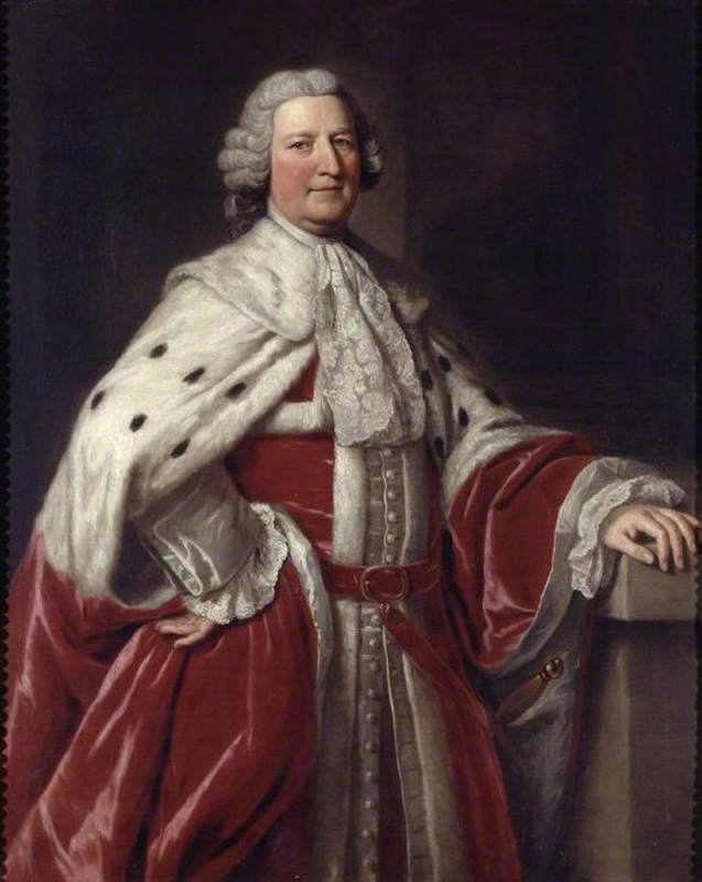 Admiral Sir George Anson, Baron Anson of Soberton, vintage artwork by William Hoare, 12x8" (A4) Poster