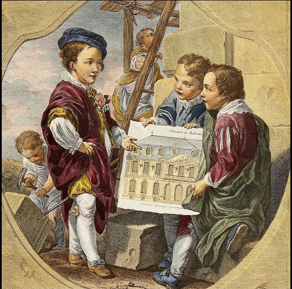 The Architecture, vintage artwork by Carle van Loo, 12x8" (A4) Poster