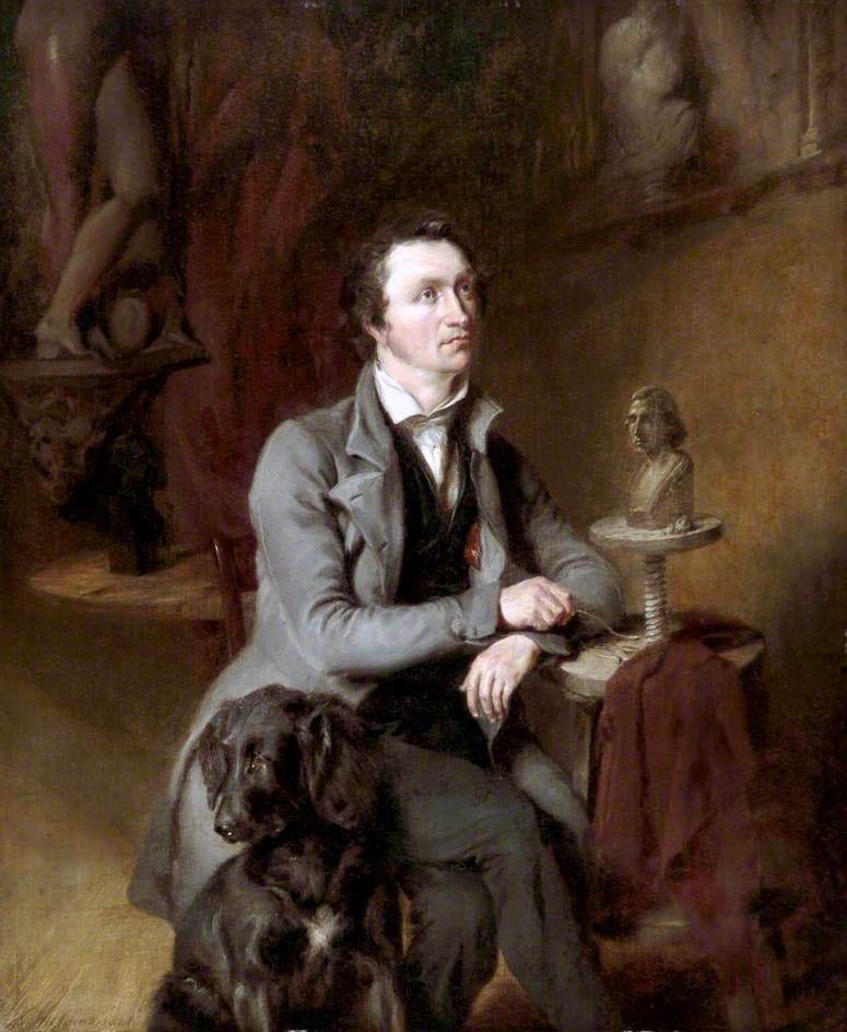 The Sculptor's Studio, vintage artwork by William Huggins, A3 (16x12") Poster Print