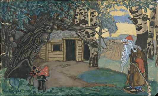 Fairy Tale, vintage artwork by Boris Grigoriev, 12x8" (A4) Poster