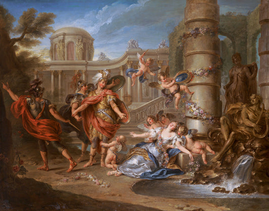 The Fainting of Armide (small version), vintage artwork by Charles-Antoine Coypel IV, 12x8" (A4) Poster