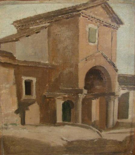 Church Porch, vintage artwork by Jean-Jacques Henner, 12x8" (A4) Poster