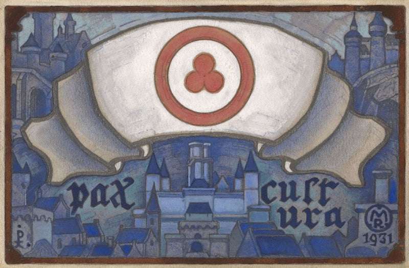 Banner of Peace, vintage artwork by Nicholas Roerich, 12x8" (A4) Poster