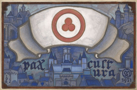 Banner of Peace, vintage artwork by Nicholas Roerich, 12x8" (A4) Poster