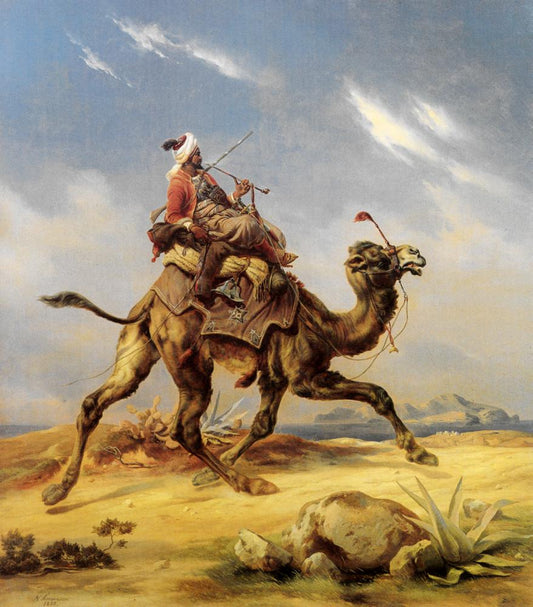 An Arab Letter Carrier, vintage artwork by Niels Simonsen, A3 (16x12") Poster Print