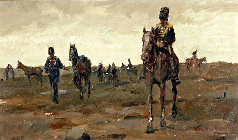 Cavalry in the Field by George Hendrik Breitner,A3(16x12")Poster