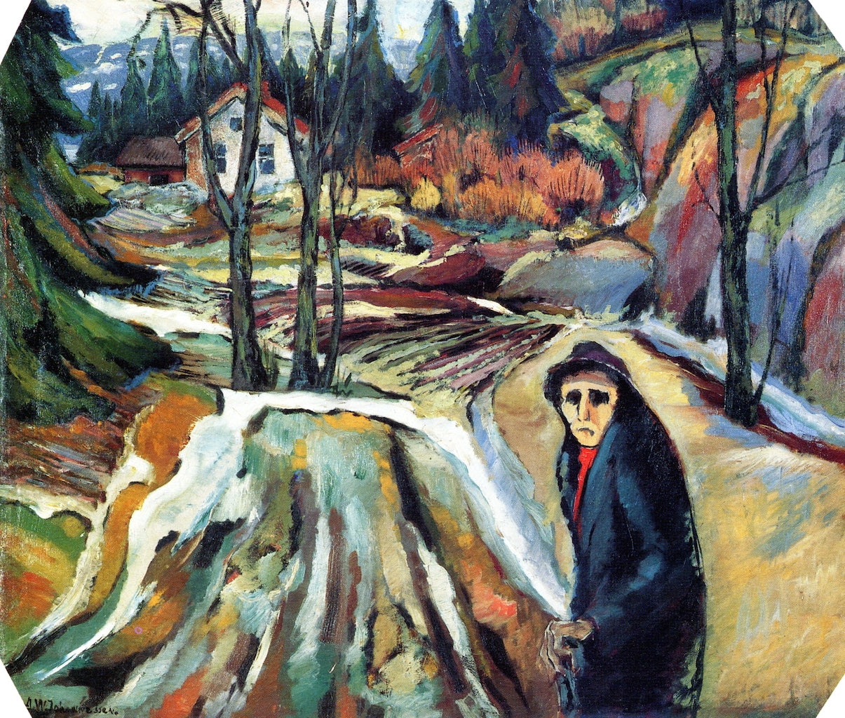 The Beginning of Spring, vintage artwork by Aksel Waldemar Johannessen, 12x8" (A4) Poster