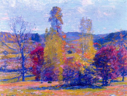 Fecund Autumn, vintage artwork by Robert Vonnoh, 12x8" (A4) Poster