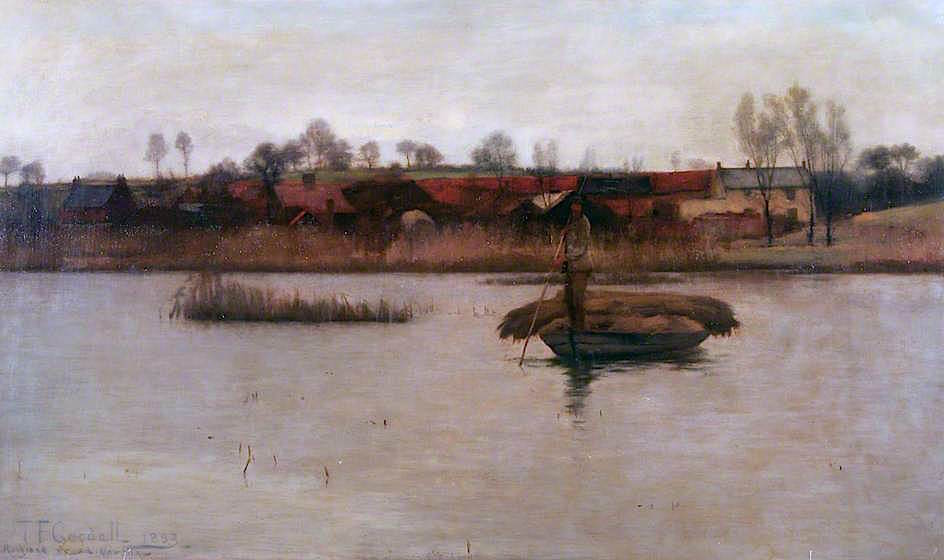 Rockland Broad, Norfolk, vintage artwork by Thomas Frederick Goodall, 12x8" (A4) Poster