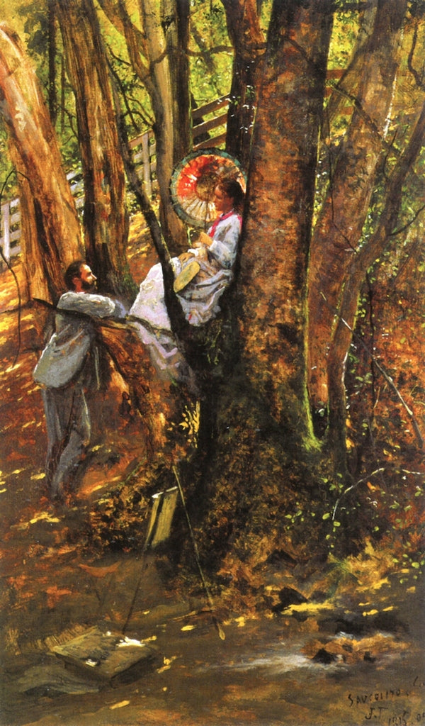 In Wildwood Glen, Saucelito [sic], California, vintage artwork by Jules Tavernier, 12x8" (A4) Poster
