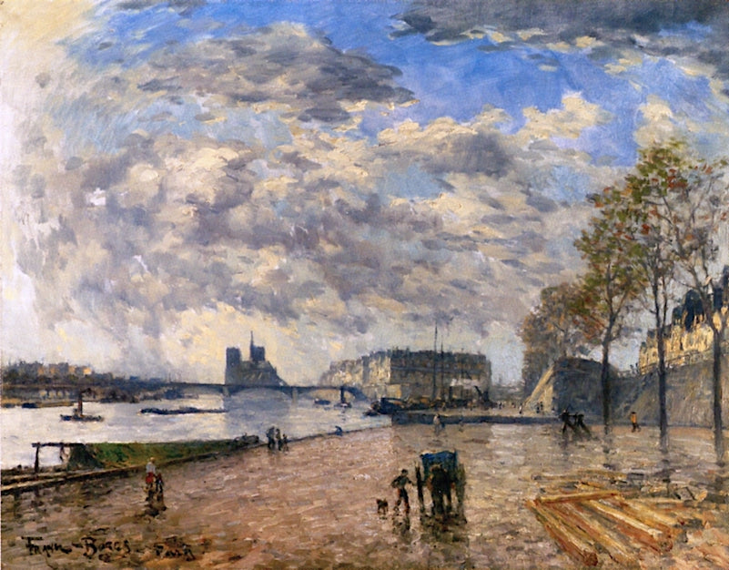Quai Henri IV in Paris by Frank Myers Boggs,A3(16x12")Poster