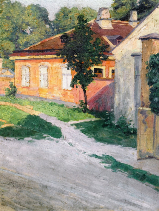 House in Hütteldorf, vintage artwork by Egon Schiele, 12x8" (A4) Poster