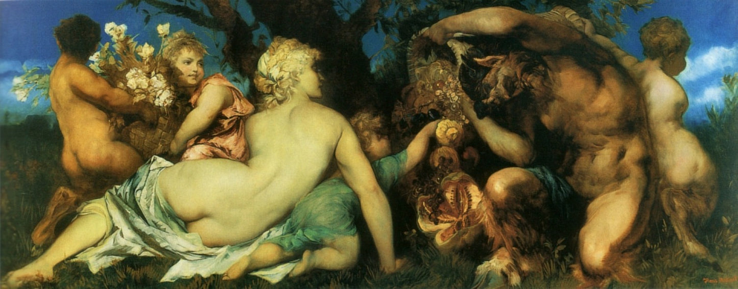 Die Ernte, vintage artwork by Hans Makart, 12x8" (A4) Poster