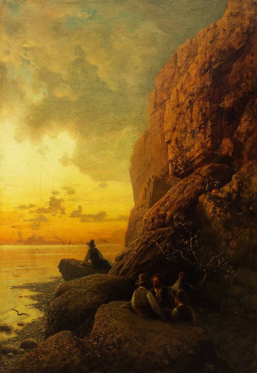 Landscape. Capri, vintage artwork by Petr Sukhodolsky, 12x8" (A4) Poster