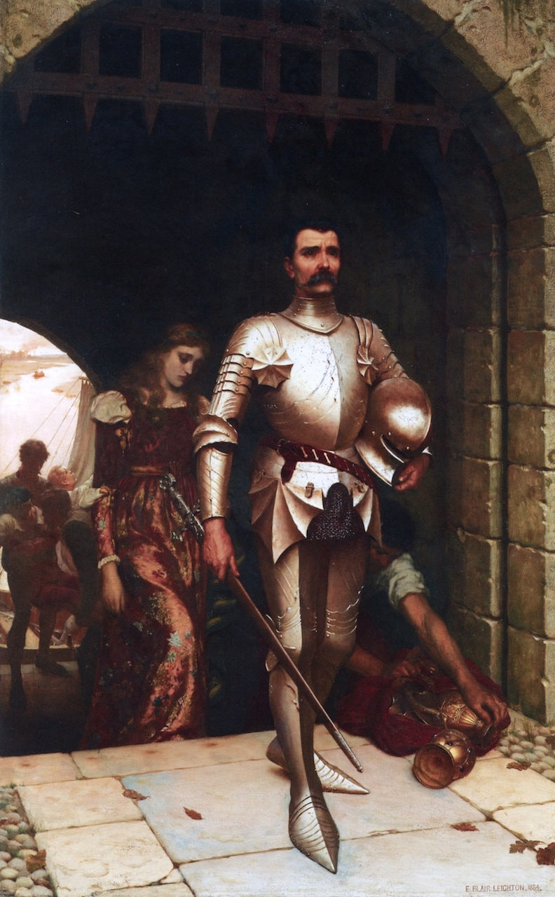 Conquest, vintage artwork by Edmund Blair Leighton, 12x8" (A4) Poster