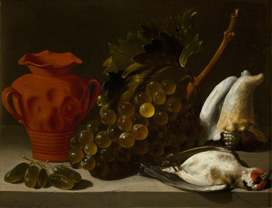 Still life with dead bird, vintage artwork by Juan Bautista de Espinosa, 12x8" (A4) Poster