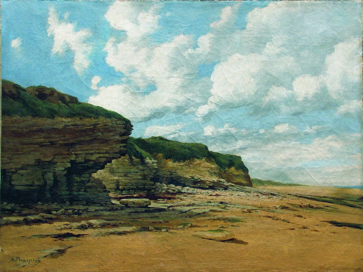 The Rocky Shore, vintage artwork by Arseny Meschersky, 12x8" (A4) Poster