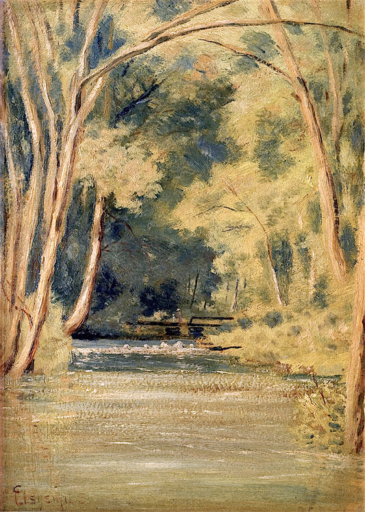 Forest Brook, vintage artwork by Louis M. Eilshemius, 12x8" (A4) Poster