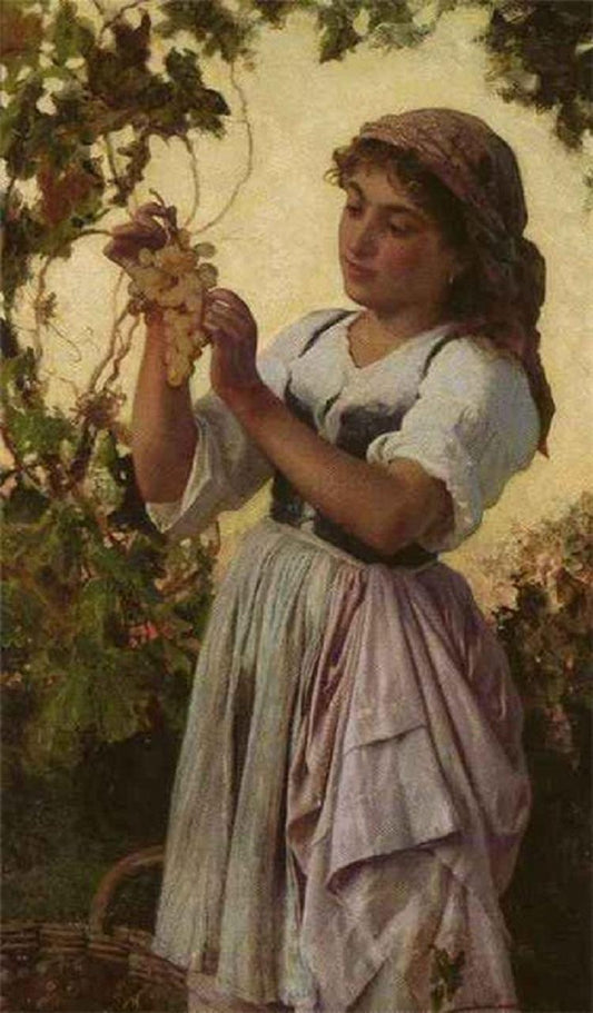 The Last of the day, vintage artwork by Sophie Gengembre Anderson, 12x8" (A4) Poster