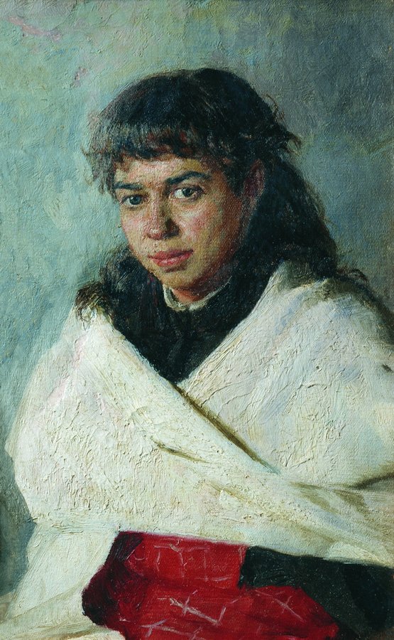 Portrait of Poliksena Solovyova, vintage artwork by Nikolai Aleksandrovich Yaroshenko, 12x8" (A4) Poster