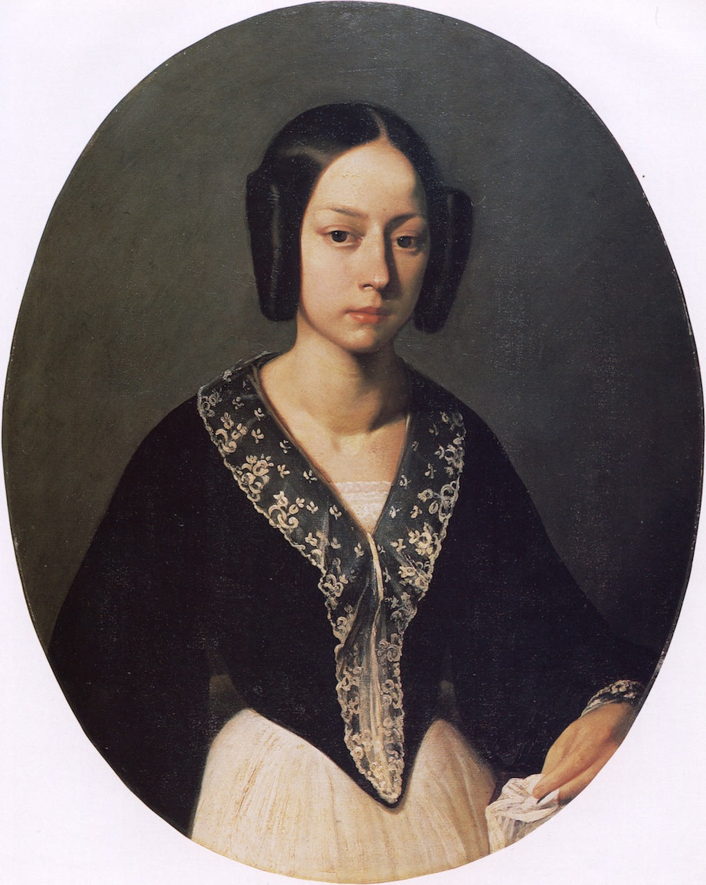 Portrait of a Woman (Mme. LeFranc), vintage artwork by Jean-François Millet, A3 (16x12") Poster Print