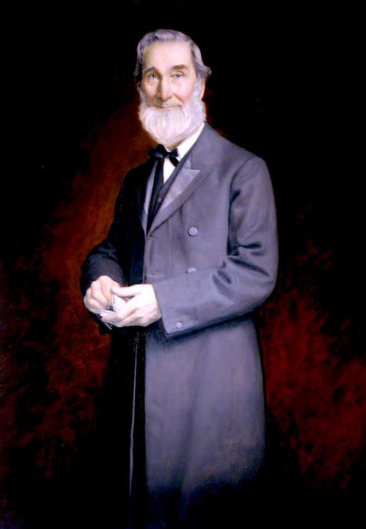 George Barron Grey, Member of Morpeth Borough Council, vintage artwork by Thomas Bowman Garvie, 12x8" (A4) Poster