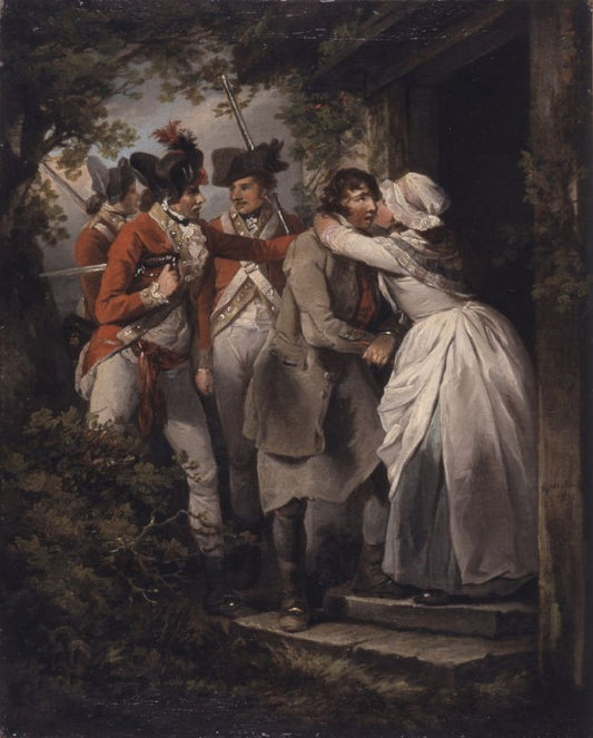 The Deserter's Farewell, vintage artwork by George Morland, 12x8" (A4) Poster