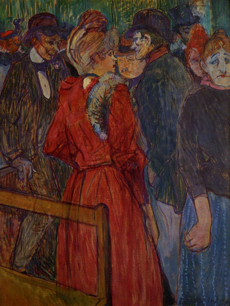 At the Moulin de la Galette by Henri de Toulouse-Lautrec,A3(16x12")Poster