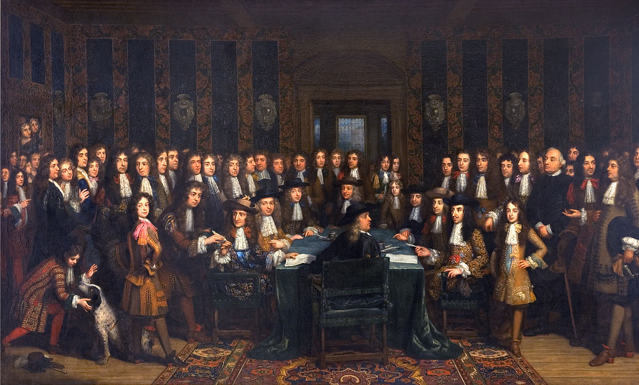 The signing of the Peace between France and Spain, vintage artwork by Henri Gascar, 12x8" (A4) Poster