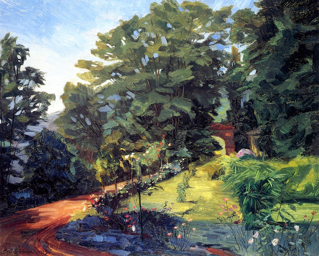 Stift Neuburg, Einfahrtsweg by Wilhelm Trubner,A3(16x12")Poster