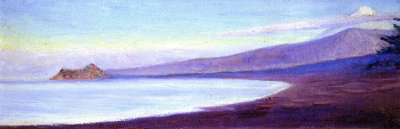 Fuji from Lava Beach, vintage artwork by Lilla Cabot Perry, 12x8" (A4) Poster