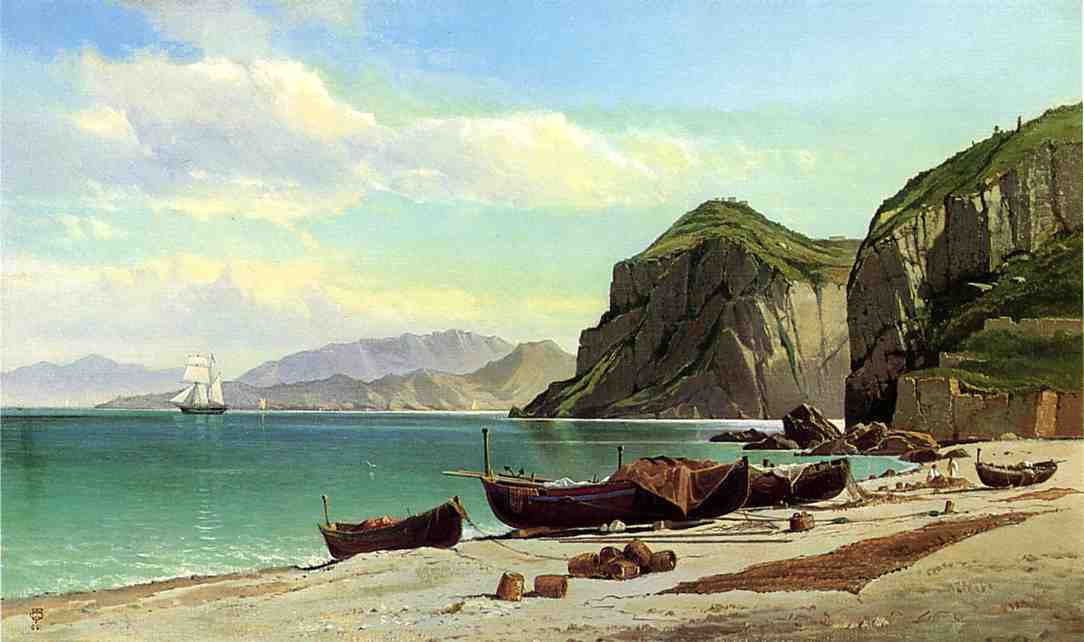 Marina Grande - Capri, vintage artwork by Charles Temple Dix, 12x8" (A4) Poster