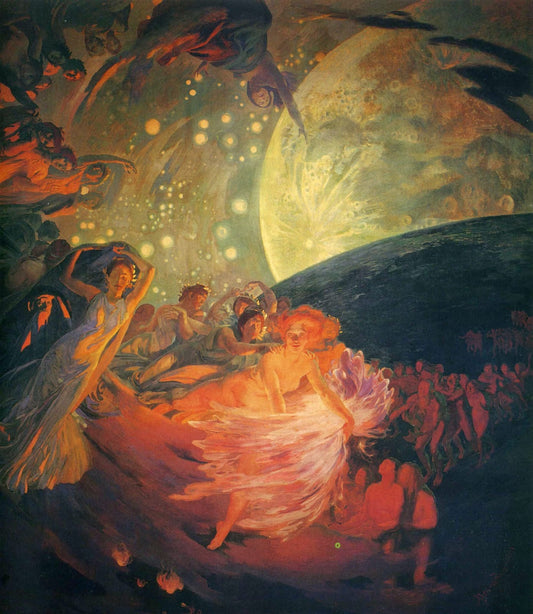 Hall of the Mountain King, vintage artwork by Paul Albert Besnard, 12x8" (A4) Poster